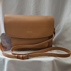 Pixie Mood Tan Crossbody Bag with Minimalist Design